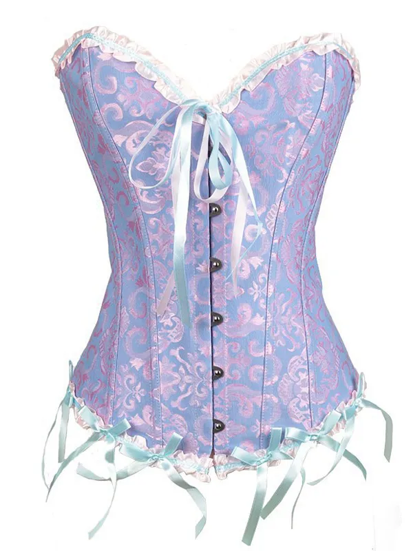 Vintage Palace Print Lace-Up Corset sold by Retro Stage