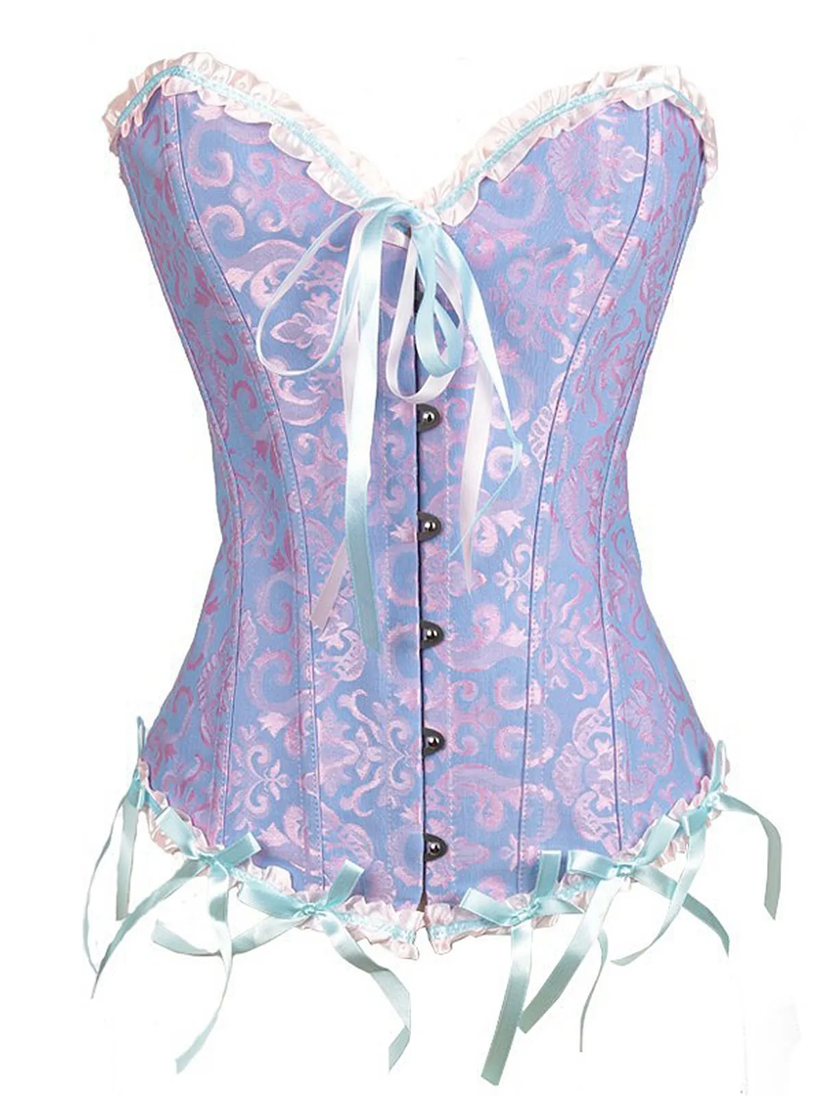 Vintage Palace Print Lace-Up Corset sold by Retro Stage
