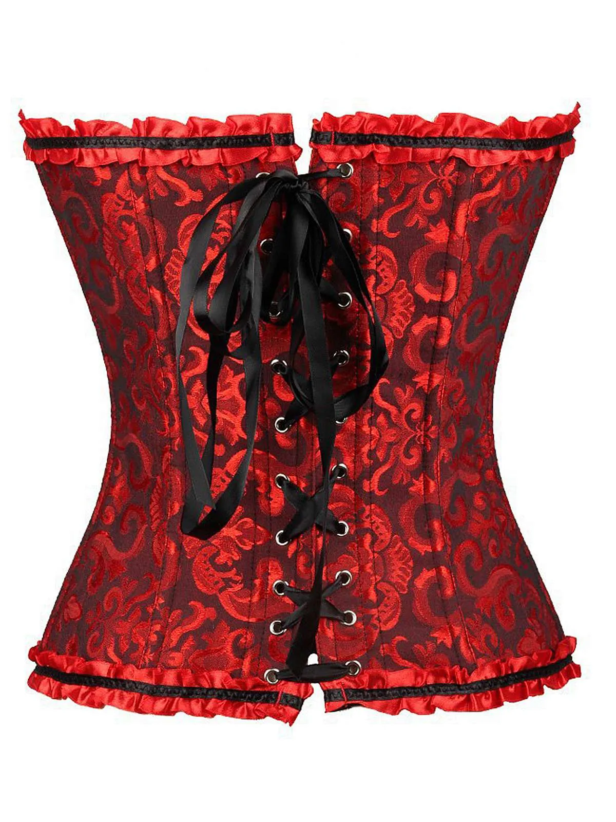 Vintage Palace Print Lace-Up Corset sold by Retro Stage product image thumbnail 2