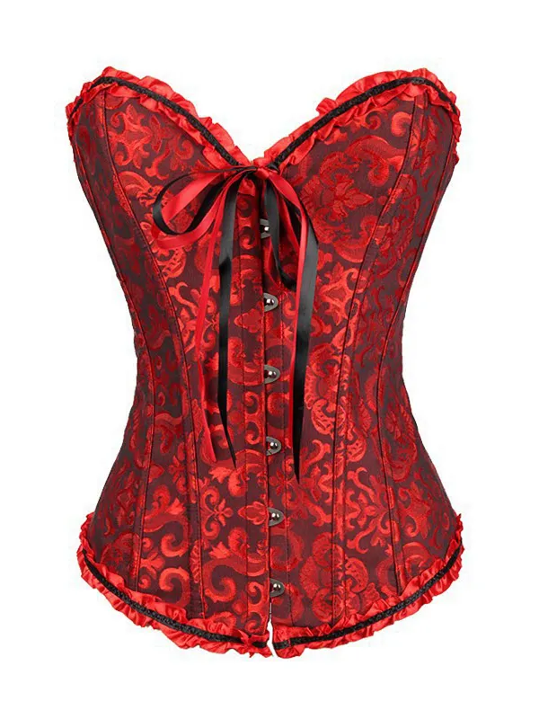 Vintage Palace Print Lace-Up Corset sold by Retro Stage