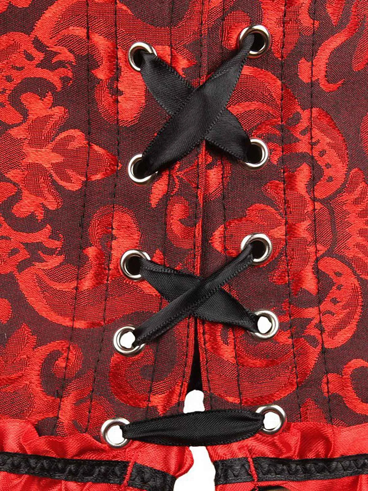 Vintage Palace Print Lace-Up Corset sold by Retro Stage product image thumbnail 5