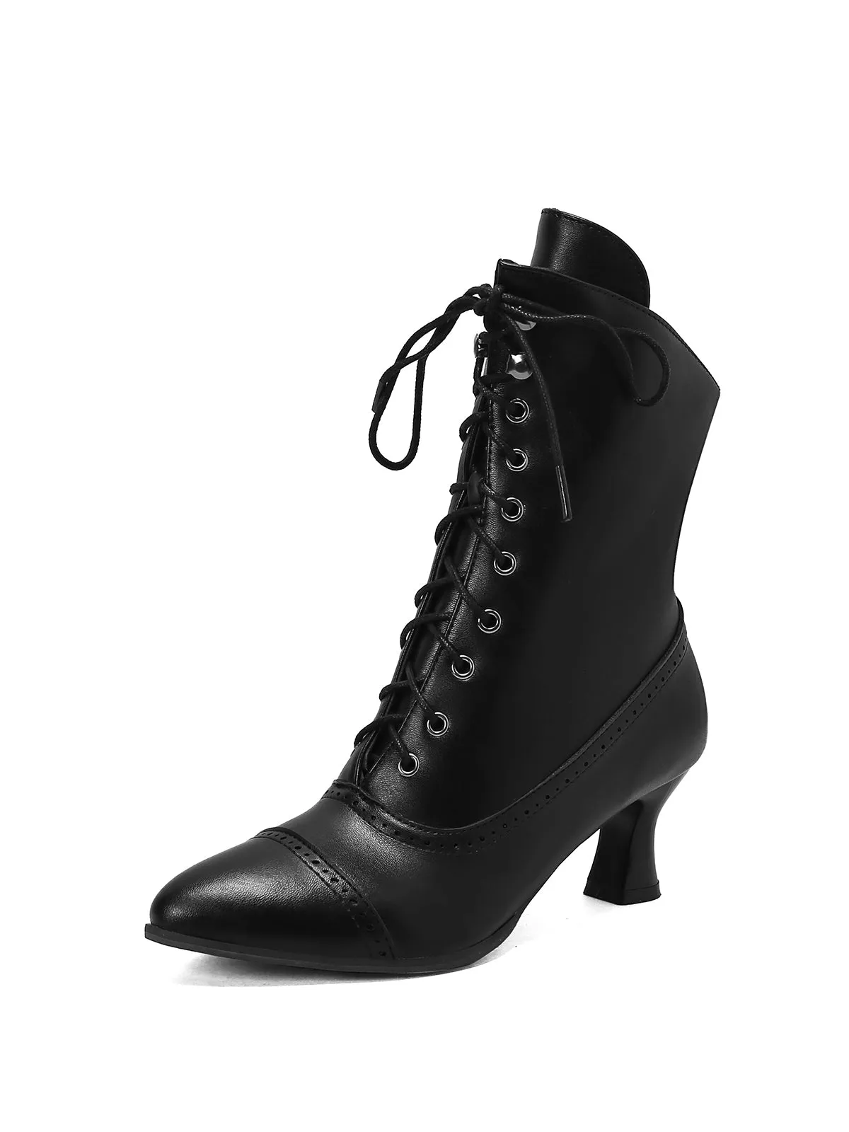 Retro Leather High Heel Boots sold by Retro Stage product image thumbnail 4