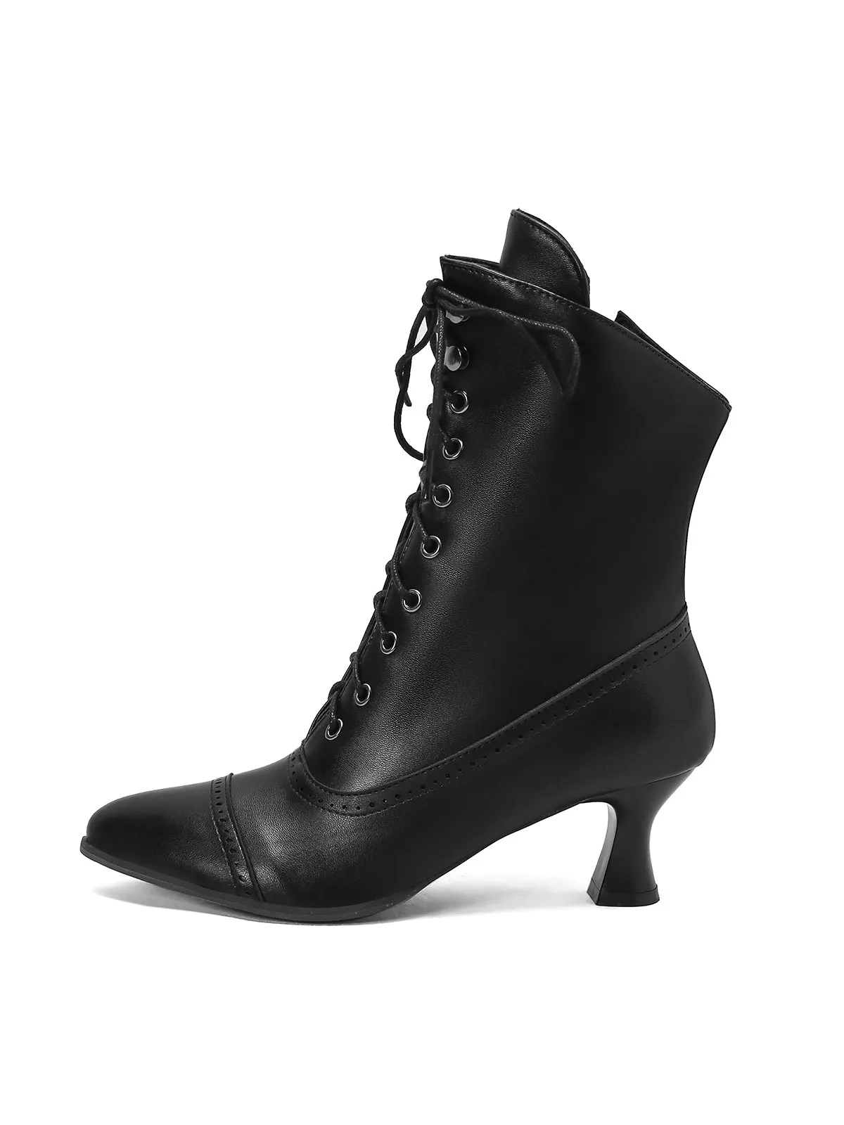 Retro Leather High Heel Boots sold by Retro Stage product image thumbnail 3