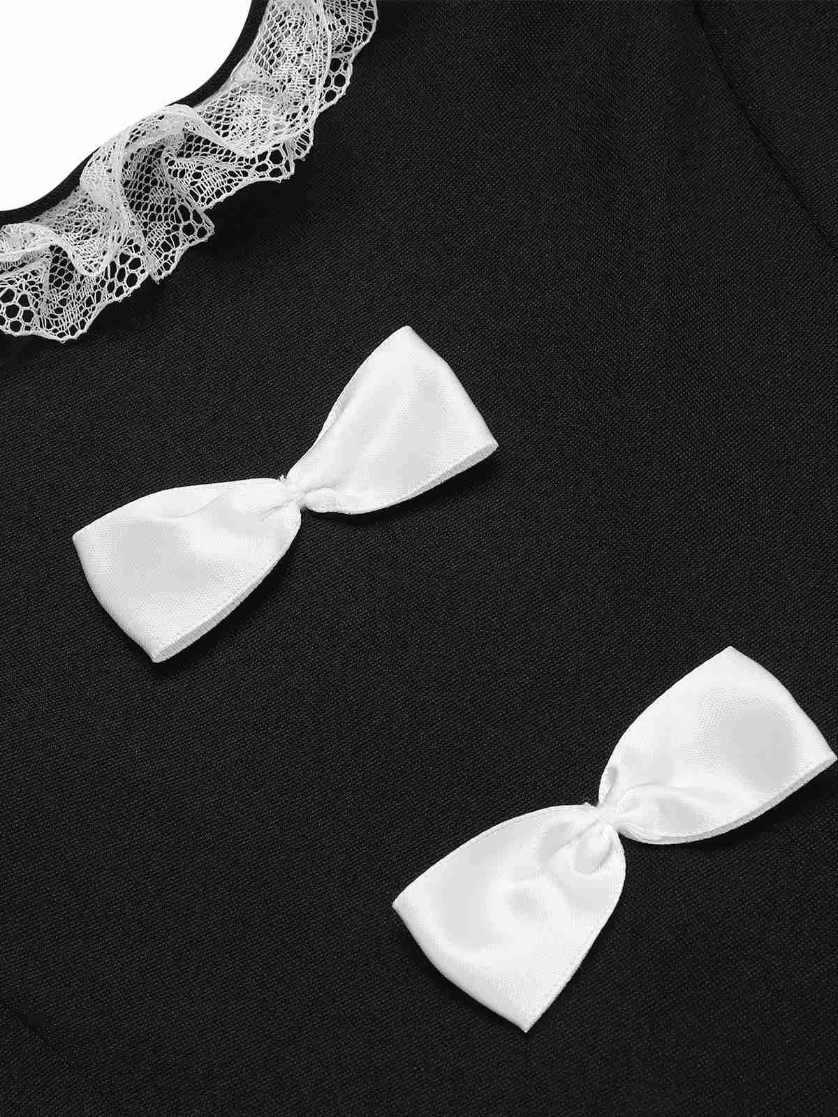 Black 1950s Lace Hem Suspender Nightgown sold by Retro Stage product image thumbnail 4