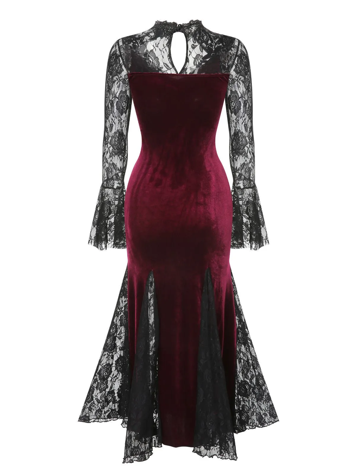 1930s Lace Long Sleeve Fishtail Dress sold by Retro Stage product image thumbnail 4