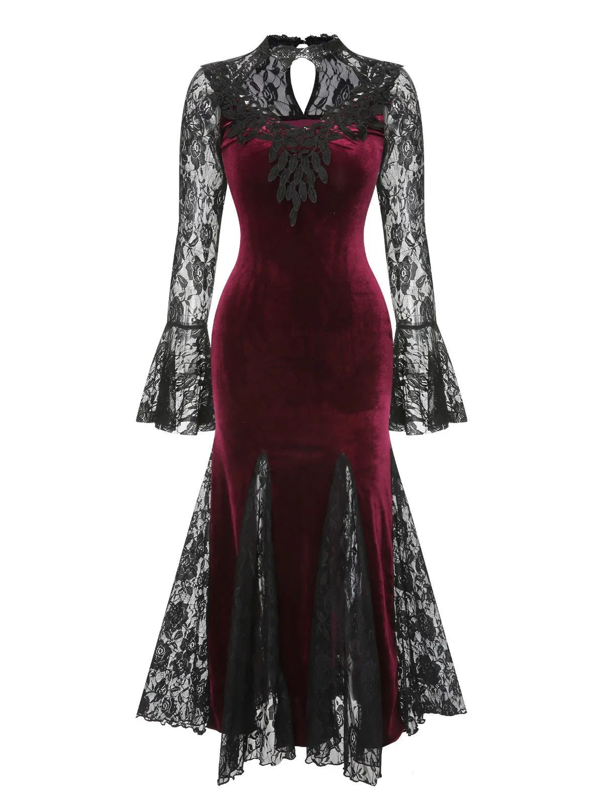 1930s Lace Long Sleeve Fishtail Dress sold by Retro Stage product image thumbnail 2