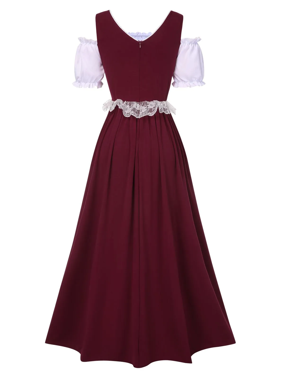 1940s Lace Puff Patchwork Dress & Ribbon sold by Retro Stage product image thumbnail 3