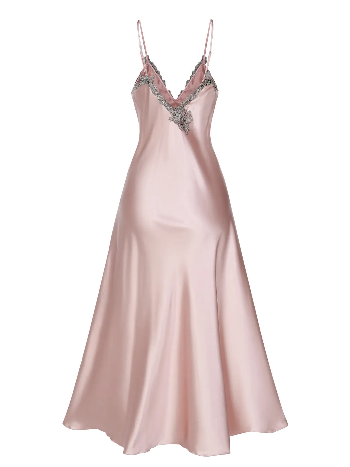 1930s Embroidered Faux Satin Strap Nightgown sold by Retro Stage product image thumbnail 5