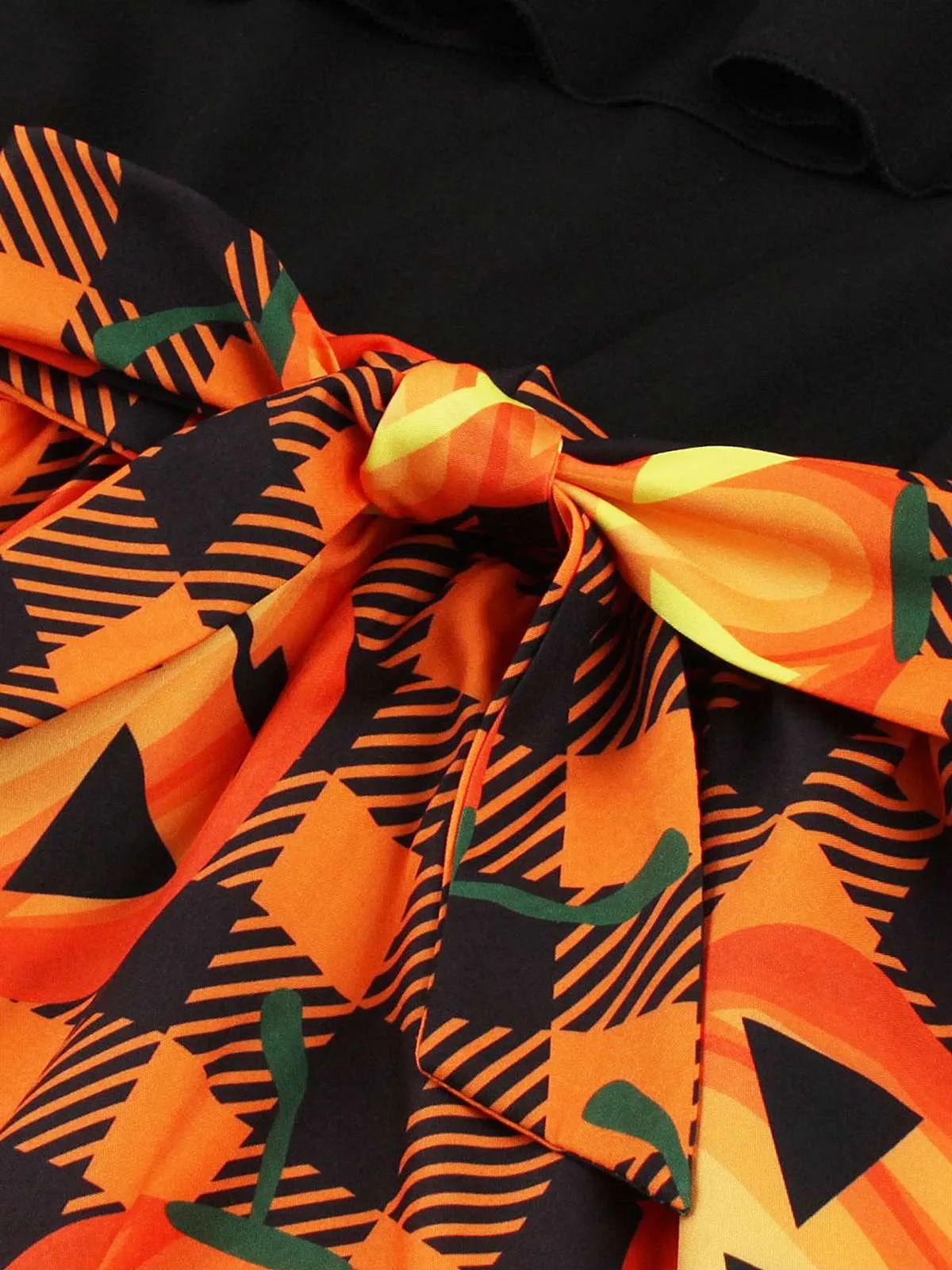 1950s Halloween Patchwork Belt Swing Dress sold by Retro Stage product image thumbnail 5