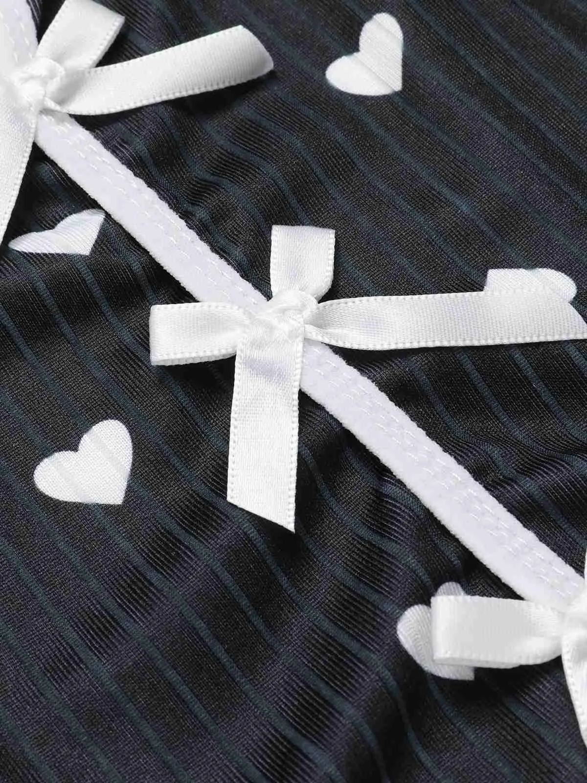 1970s Heart Bow Spaghetti Strap Pajamas sold by Retro Stage product image thumbnail 4