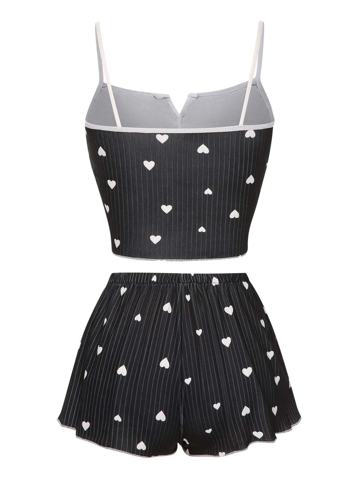 1970s Heart Bow Spaghetti Strap Pajamas sold by Retro Stage product image thumbnail 2