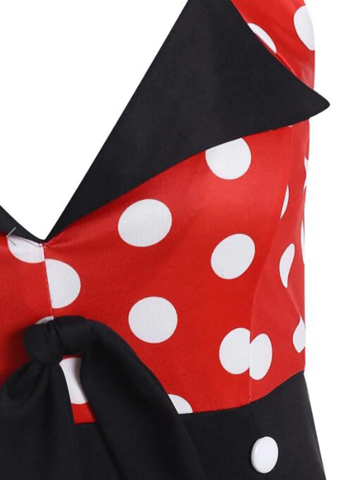 Black Red 1950s Halter Dot Swing Dress With Accessories Set sold by Retro Stage product image thumbnail 4