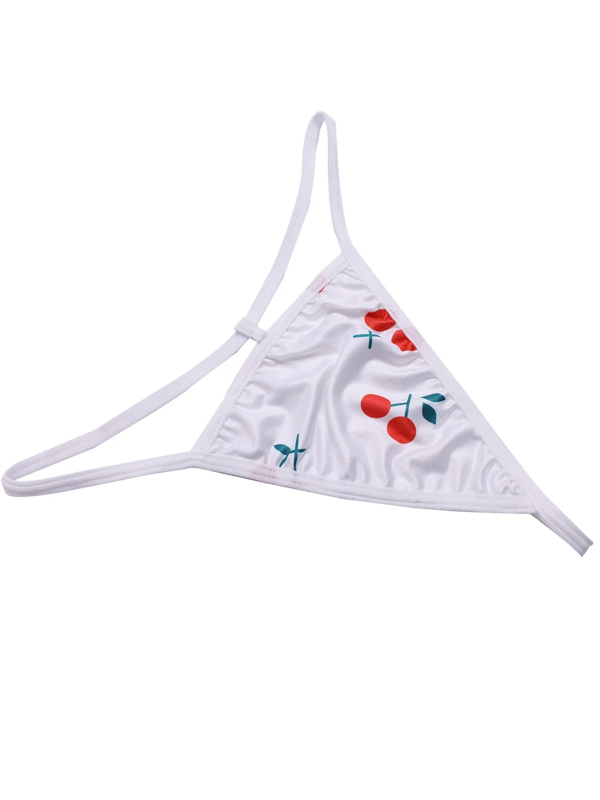 1960s Red Cherry Ruffled Hem Straps Nightgown sold by Retro Stage product image thumbnail 5