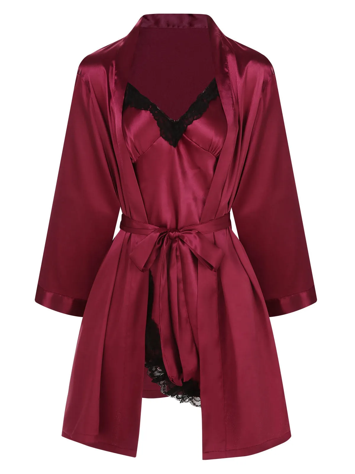 2PCS 1970s Lace Suspender Nightdress & Robe sold by Retro Stage