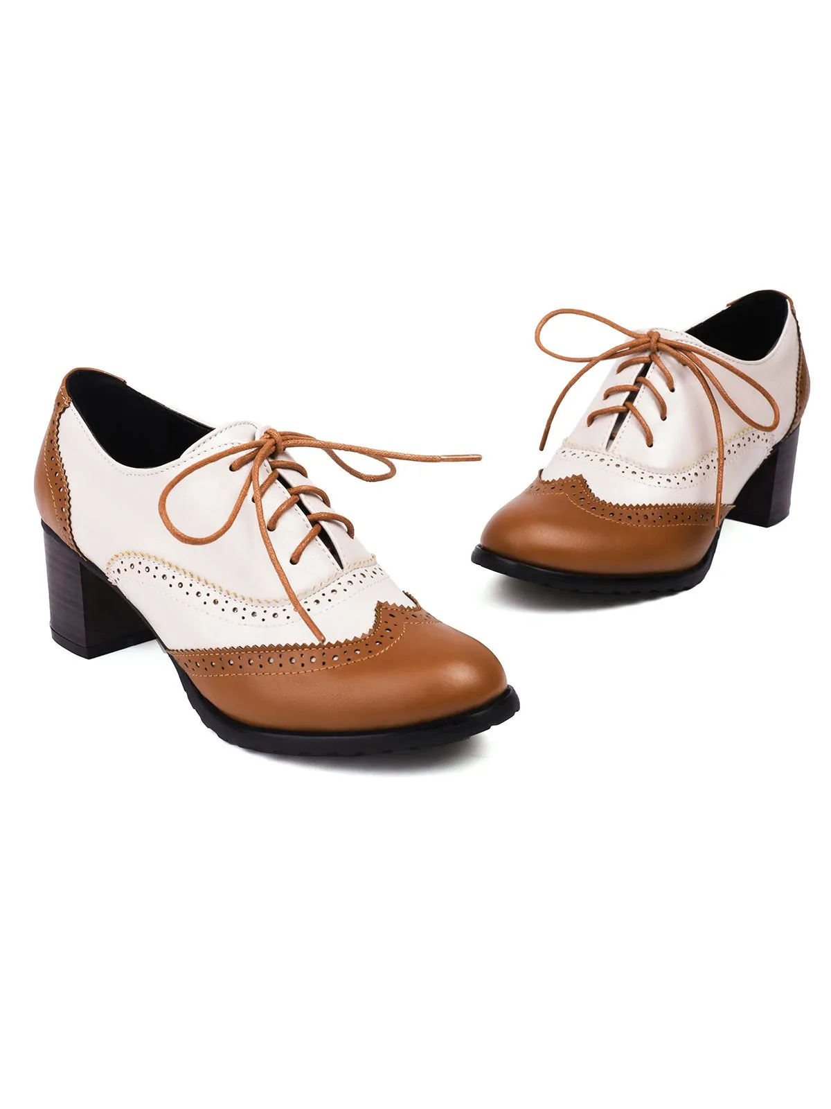 Retro Colorblock High Heel Ankle Boots sold by Retro Stage product image thumbnail 4