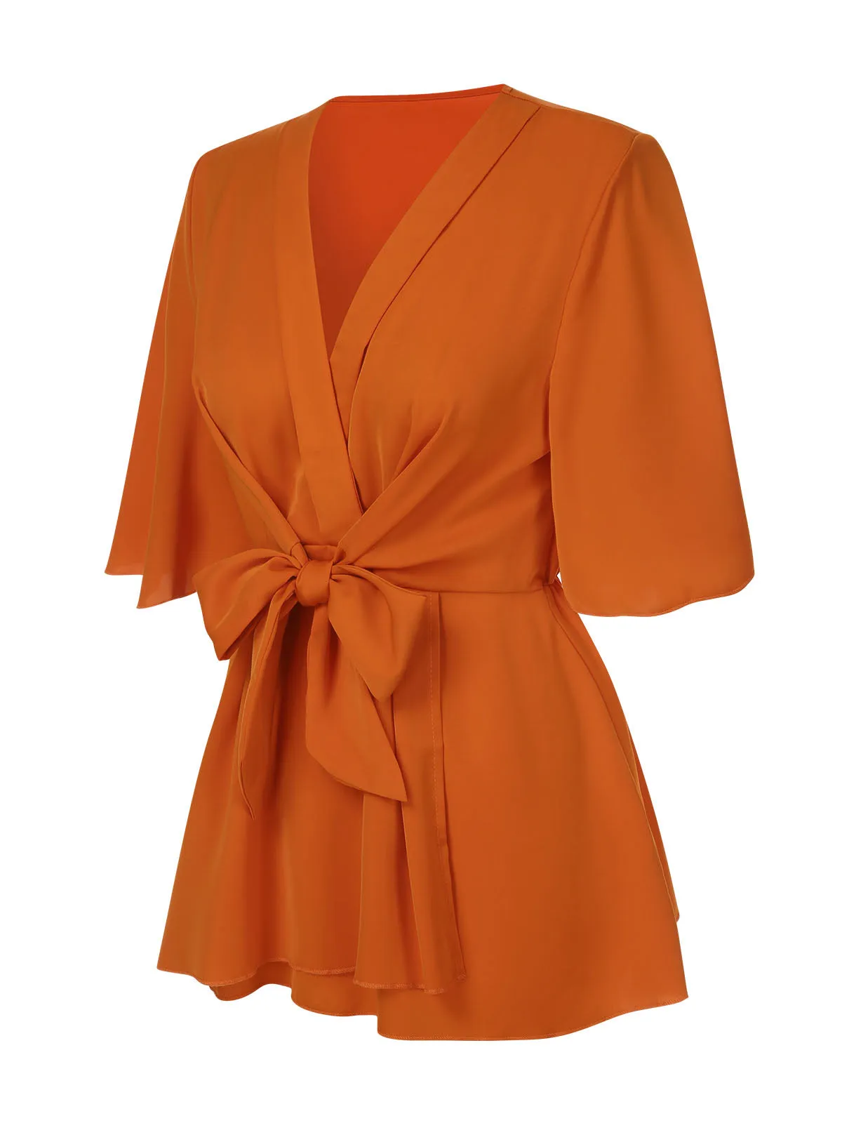 1930s Elegant Short-Sleeved Tie Waist Blouse sold by Retro Stage product image thumbnail 2