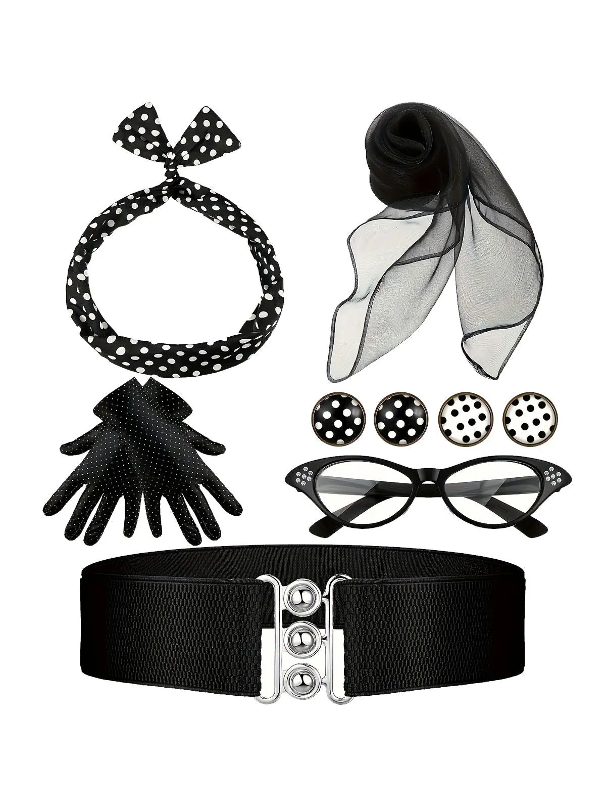 Retro 1950s Polka Dot Accessories Set sold by Retro Stage