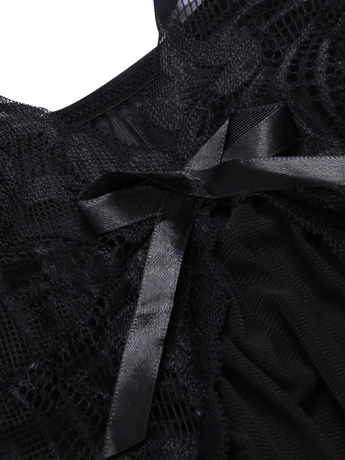 1970s Spaghetti Strap Lace Sheer Sleepwear sold by Retro Stage product image thumbnail 5