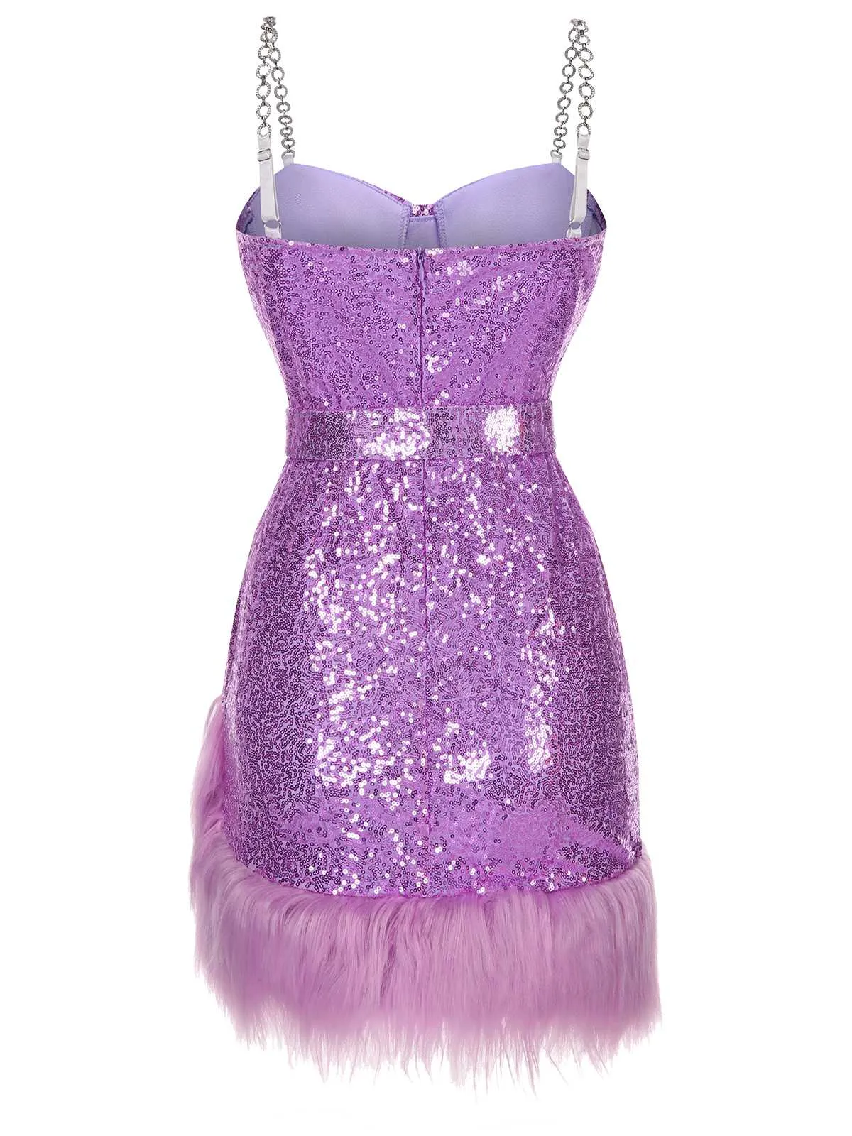 1970s Sequined Feather Spaghetti Strap Dress sold by Retro Stage product image thumbnail 3