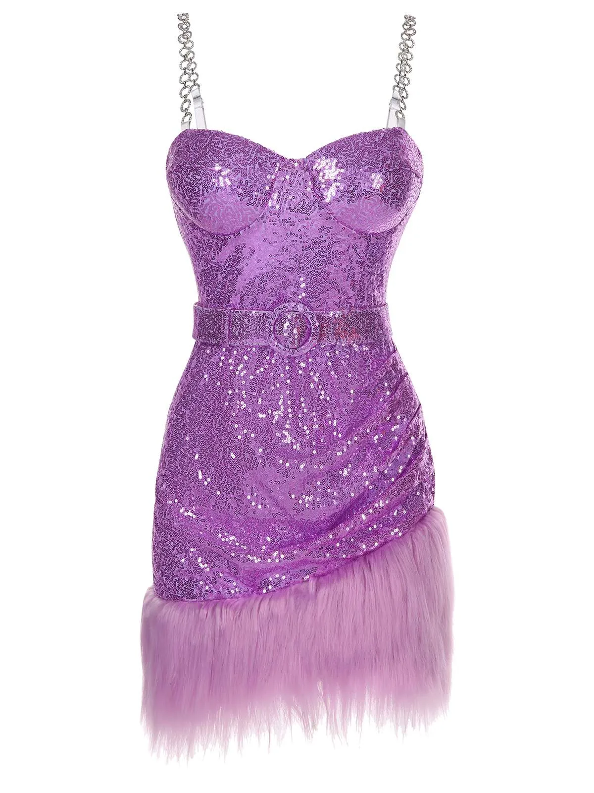 1970s Sequined Feather Spaghetti Strap Dress sold by Retro Stage product image thumbnail 2