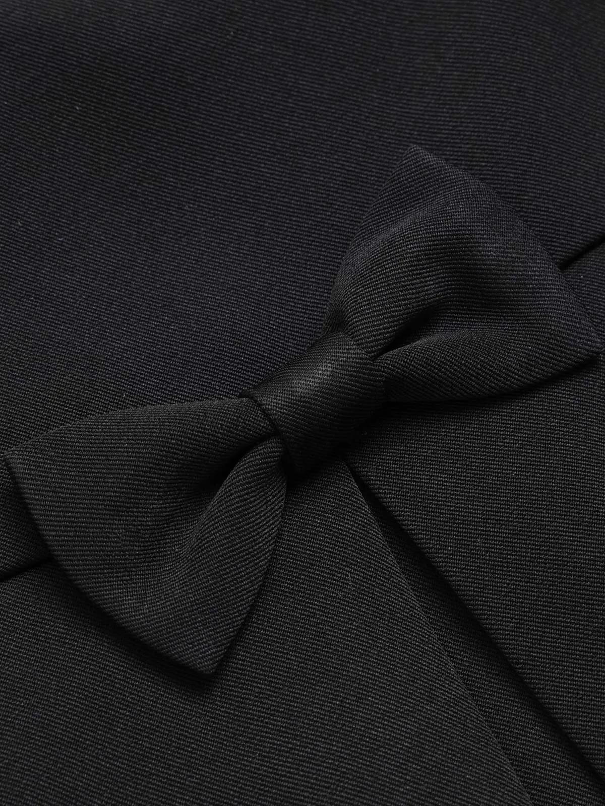 Black 1950s Solid Bow Short Jacket sold by Retro Stage product image thumbnail 5