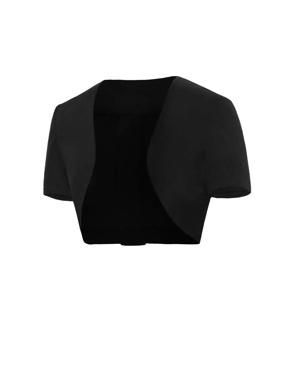 Black 1950s Solid Bow Short Jacket sold by Retro Stage product image thumbnail 3