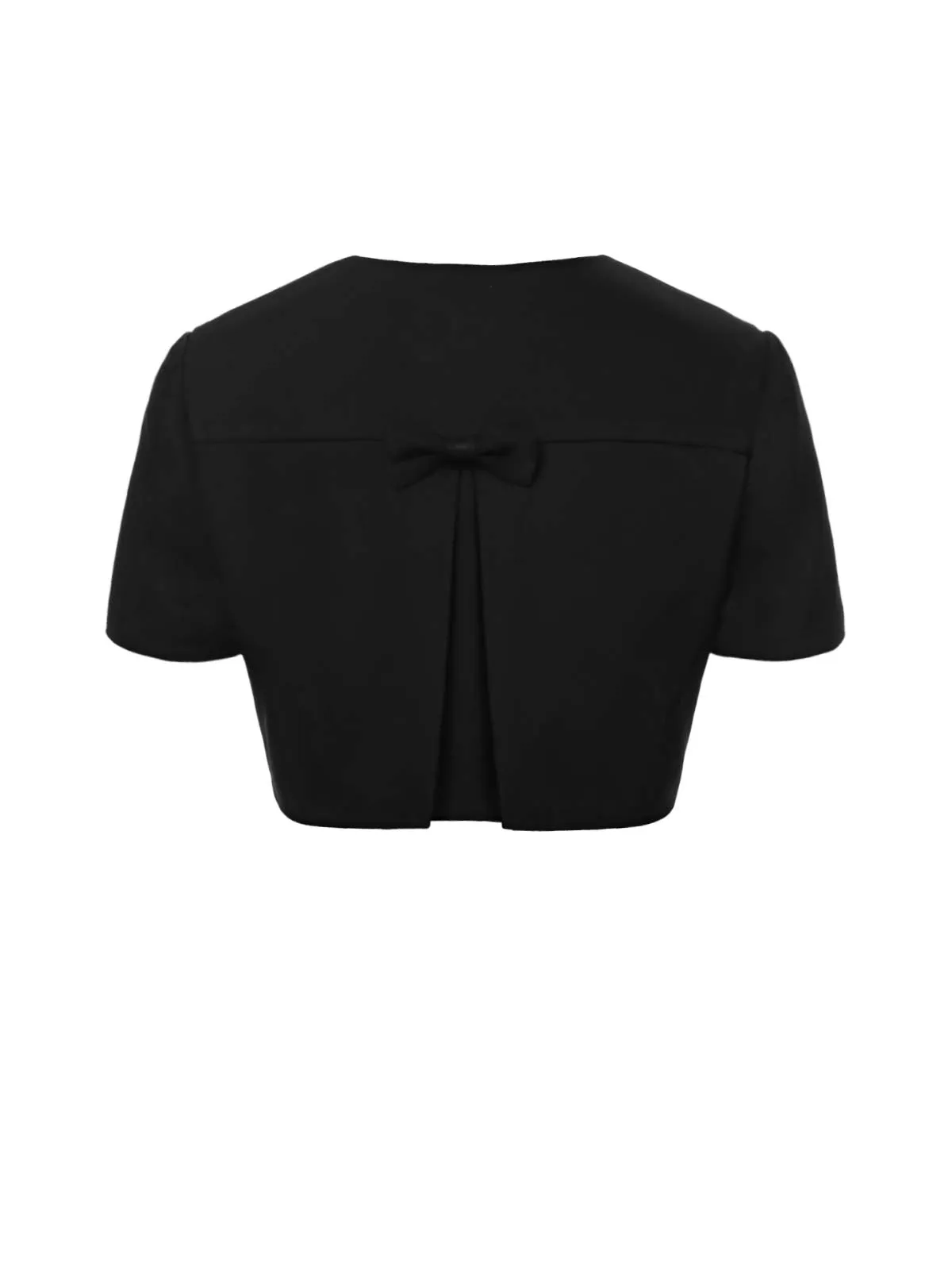 Black 1950s Solid Bow Short Jacket sold by Retro Stage product image thumbnail 4