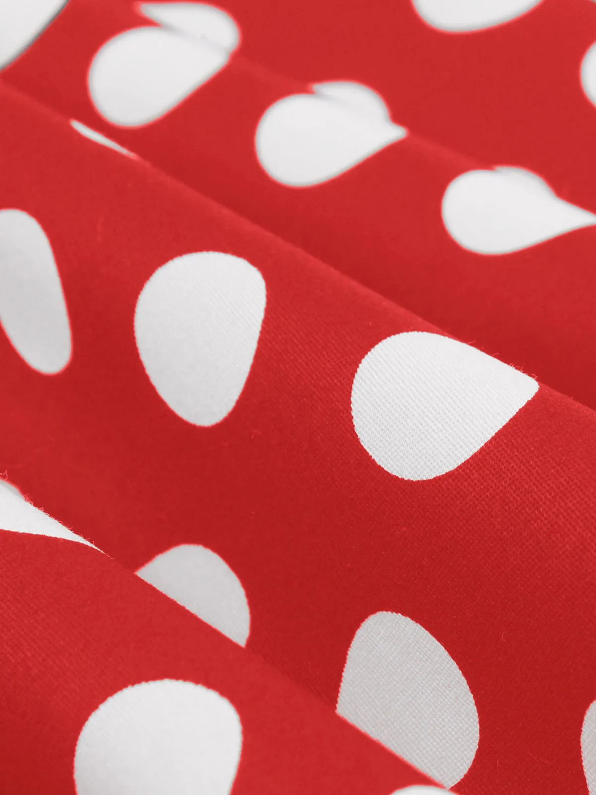 1950s Polka Dot Patchwork Short Sleeves Dress sold by Retro Stage product image thumbnail 3