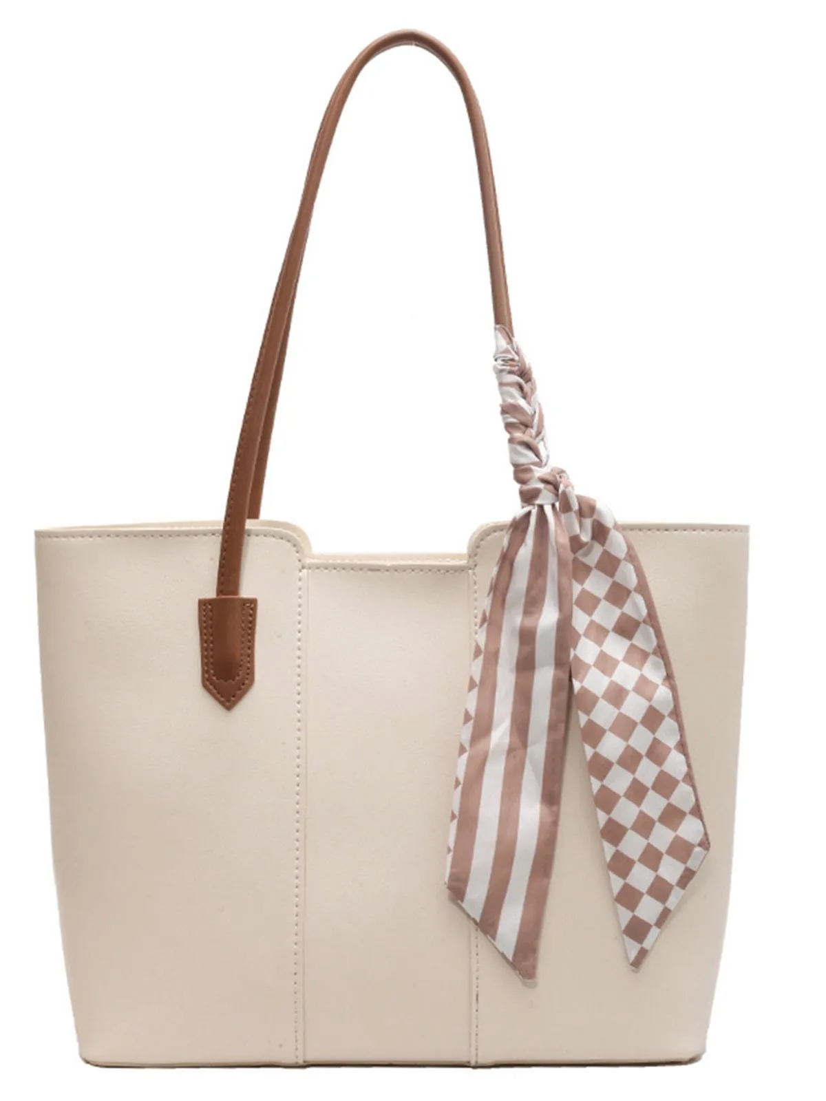 Vintage Scarf-Tied Shoulder Tote Bag sold by Retro Stage product image thumbnail 4
