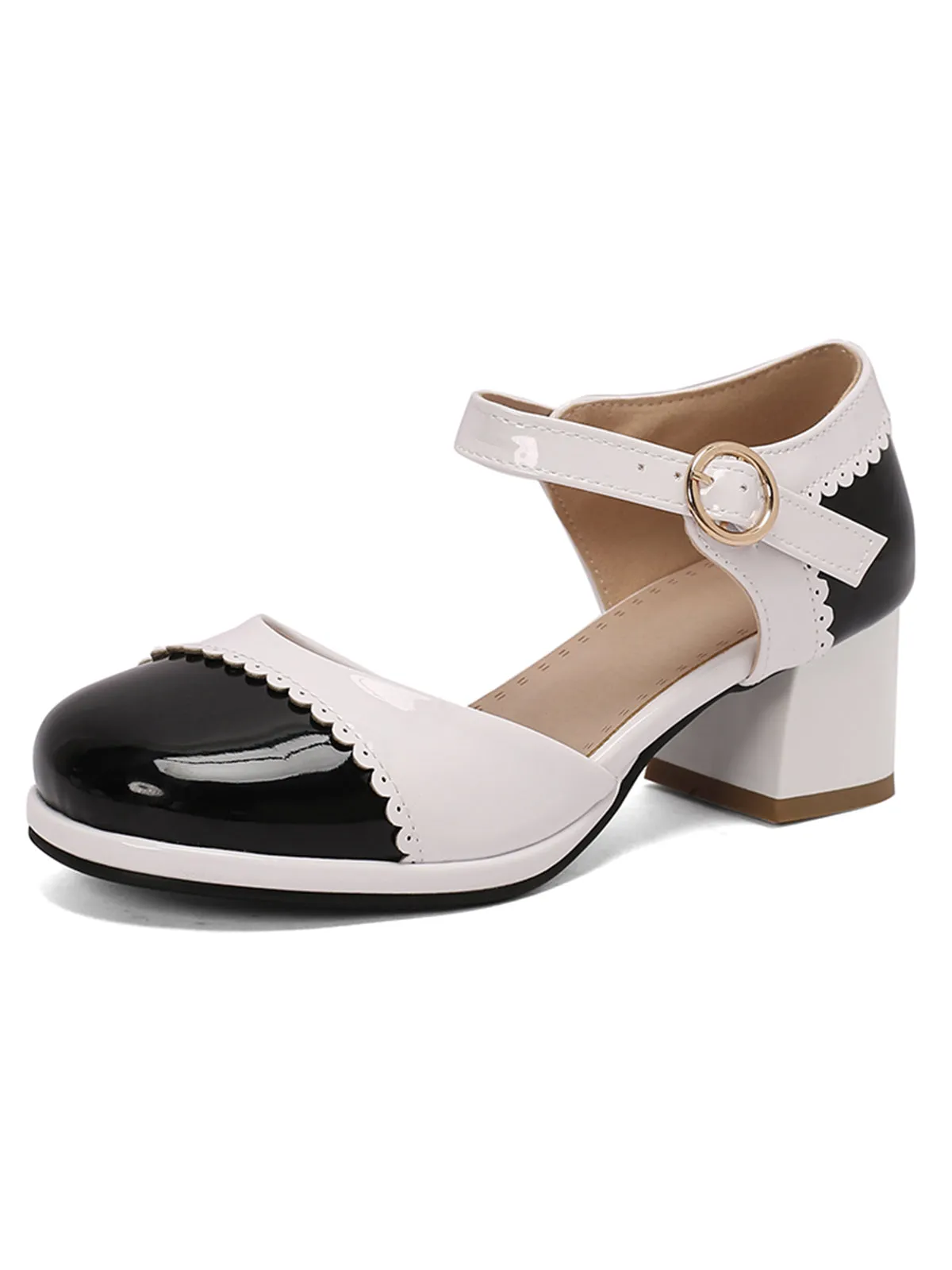 Retro Mary Jane Round Toe High Heel Shoes sold by Retro Stage product image thumbnail 2