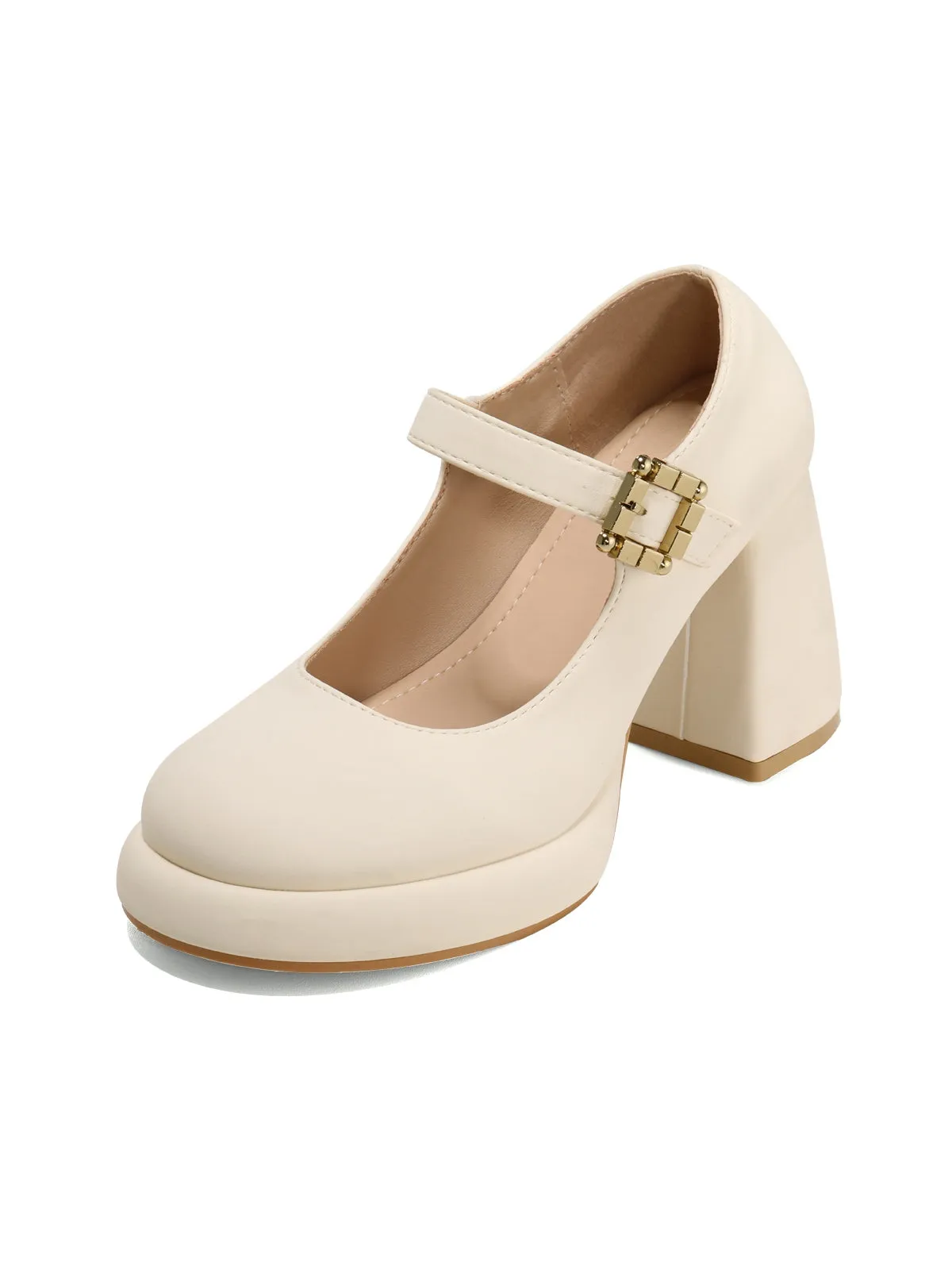 Retro Mary Jane Round Toe High Heel Shoes sold by Retro Stage product image thumbnail 3