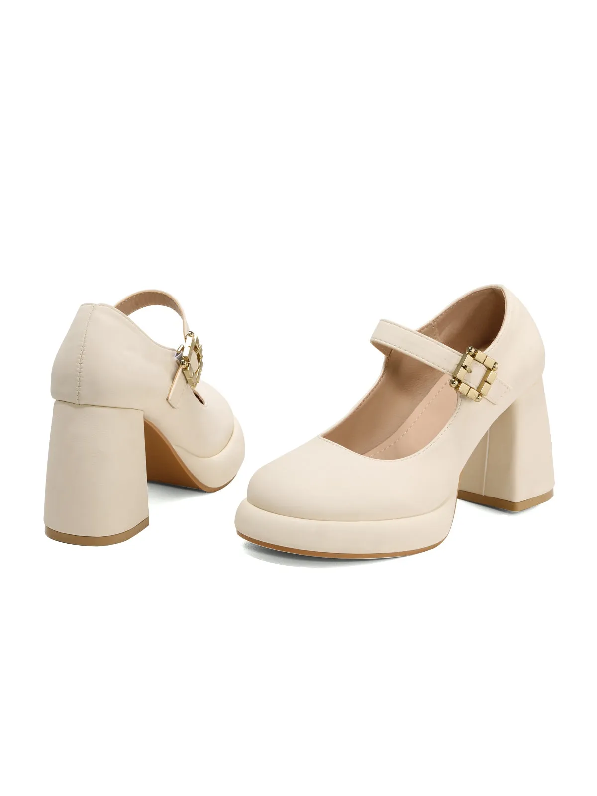 Retro Mary Jane Round Toe High Heel Shoes sold by Retro Stage product image thumbnail 2