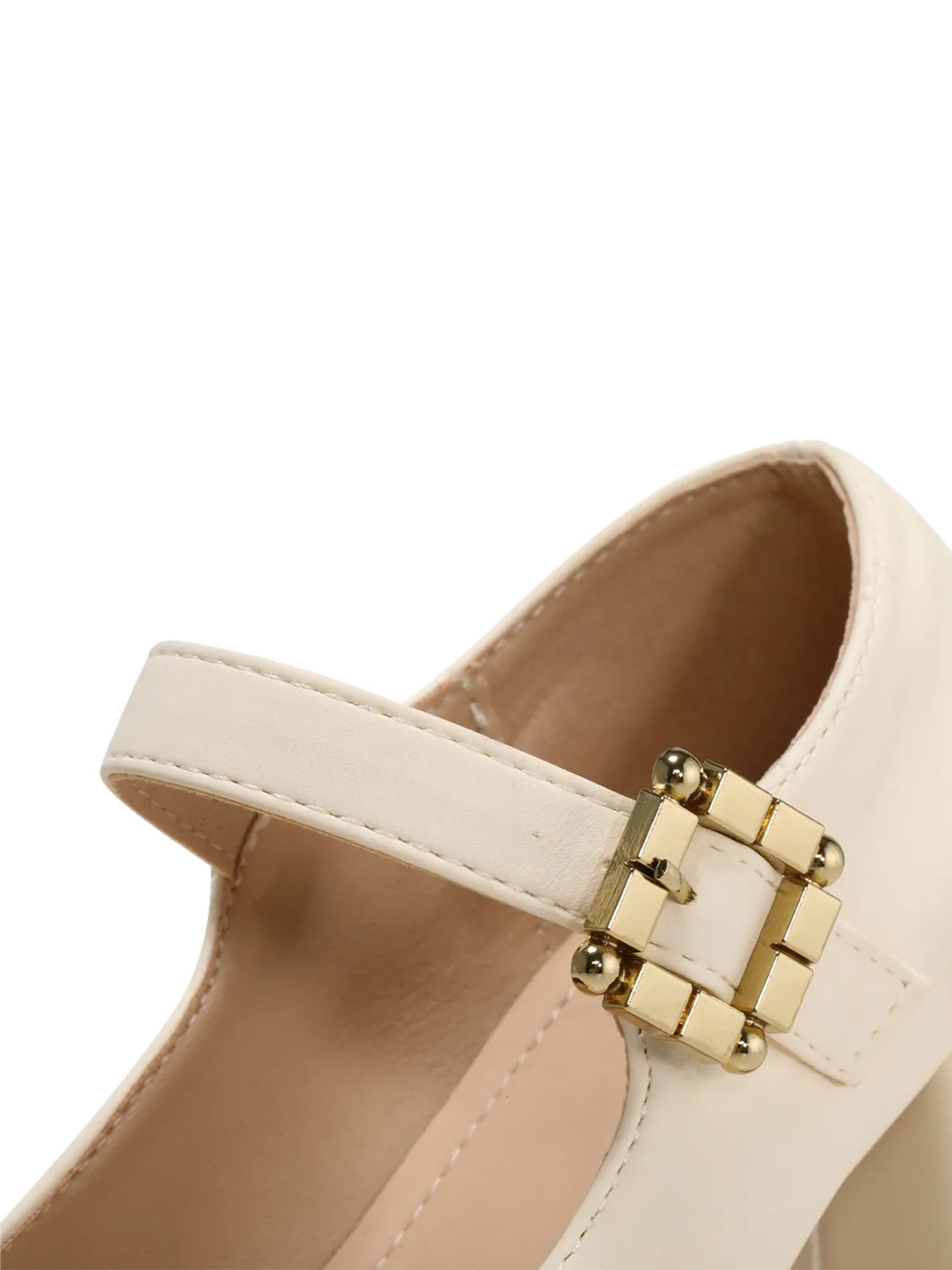 Retro Mary Jane Round Toe High Heel Shoes sold by Retro Stage product image thumbnail 4