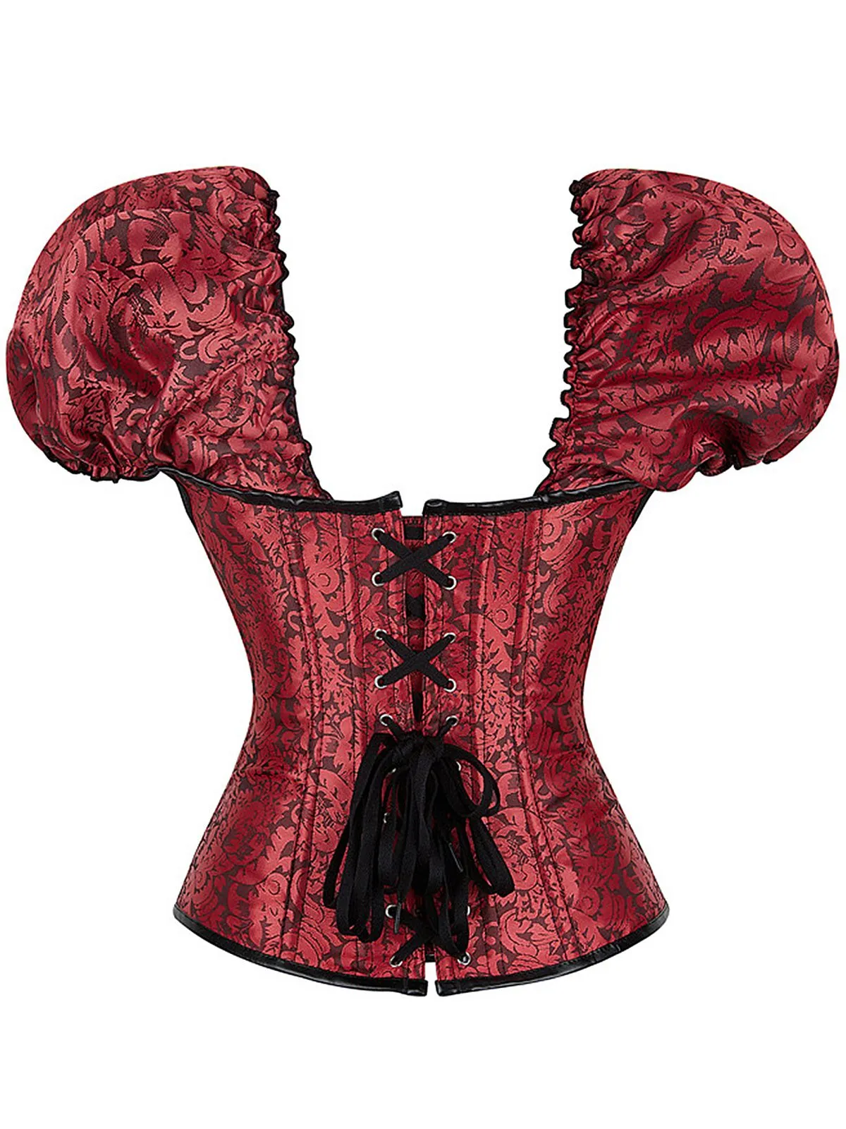 1970s Petal Neck Steampunk Puff Sleeve Top sold by Retro Stage product image thumbnail 3