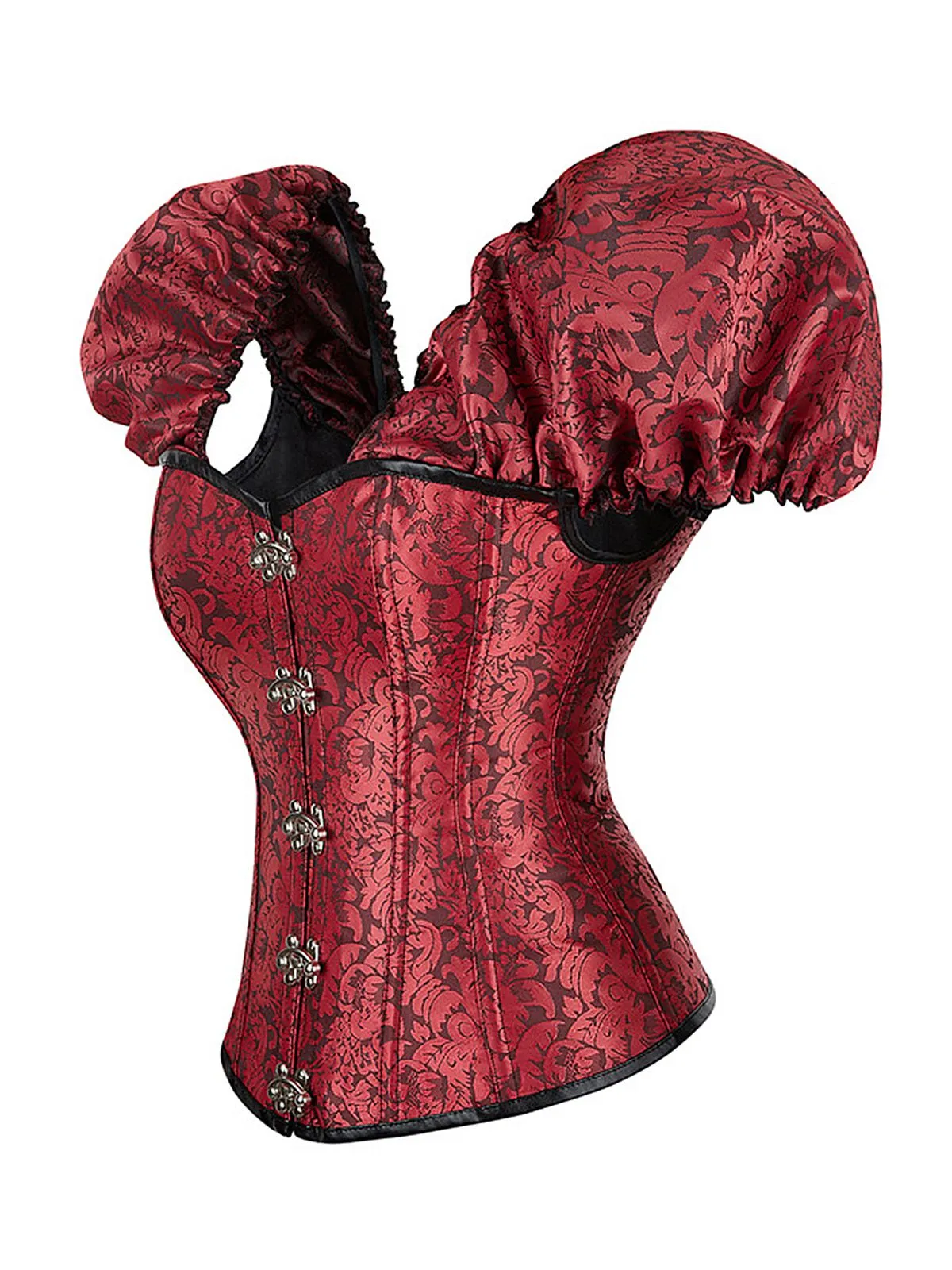 1970s Petal Neck Steampunk Puff Sleeve Top sold by Retro Stage product image thumbnail 2