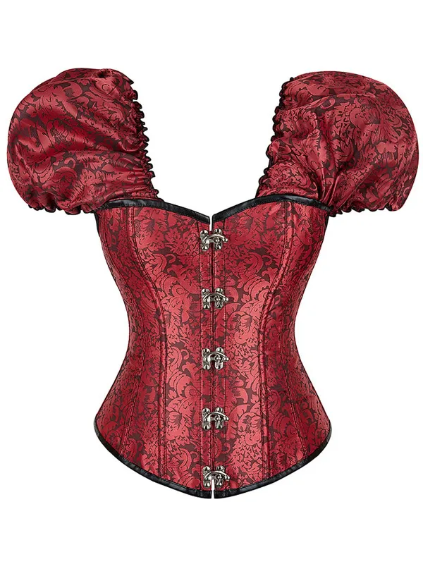 1970s Petal Neck Steampunk Puff Sleeve Top sold by Retro Stage