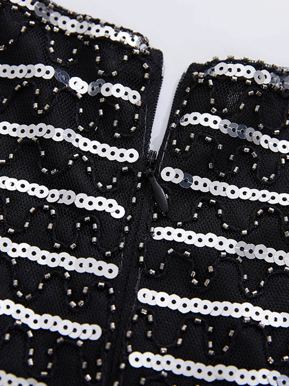 1920s Sequin Fringed Gatsby Dress sold by Retro Stage product image thumbnail 5