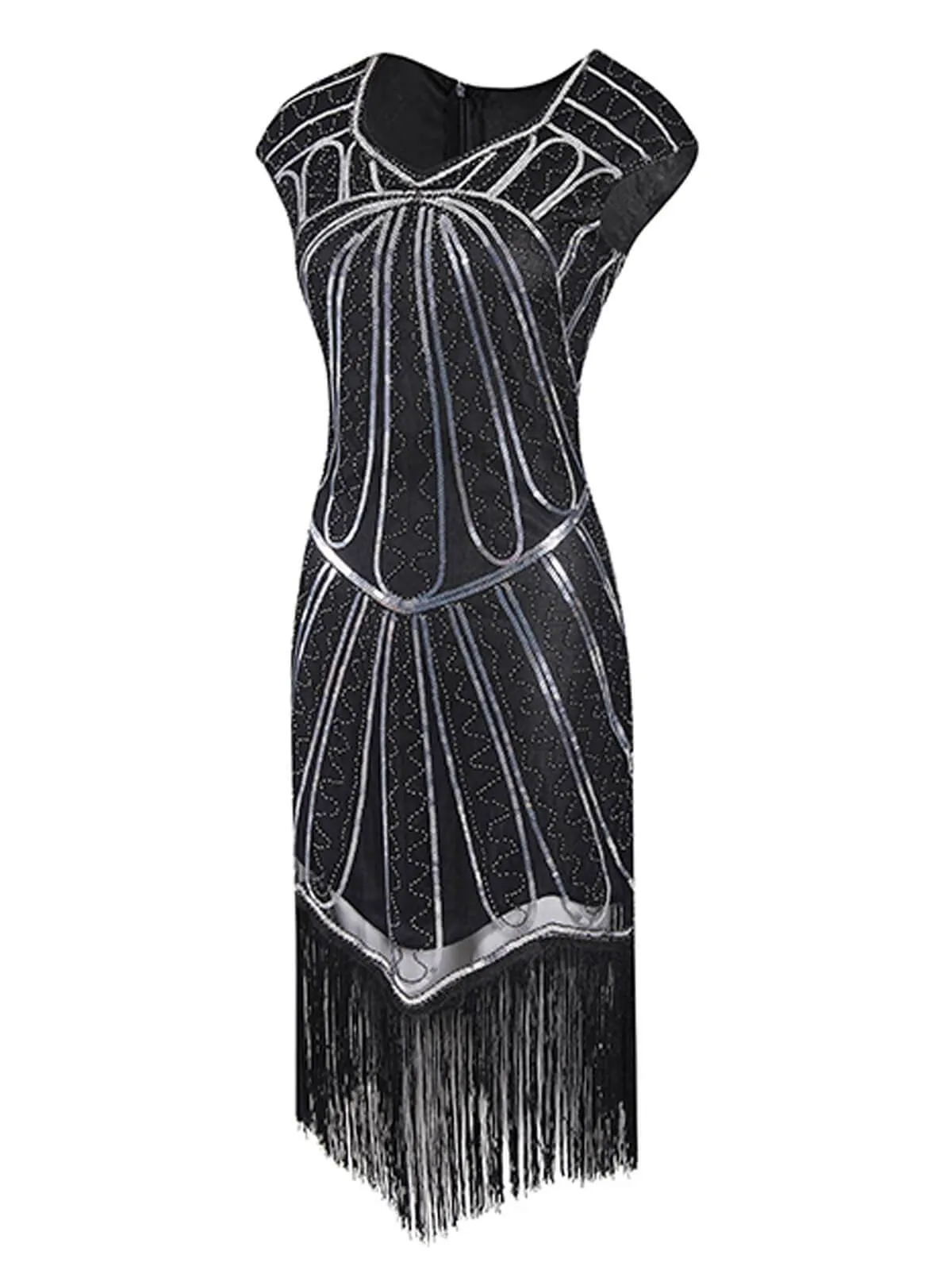 1920s Sequin Fringed Gatsby Dress sold by Retro Stage product image thumbnail 2