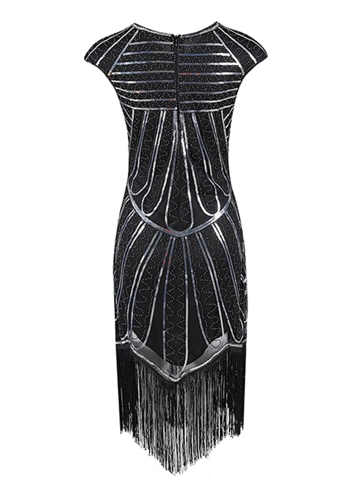 1920s Sequin Fringed Gatsby Dress sold by Retro Stage product image thumbnail 3