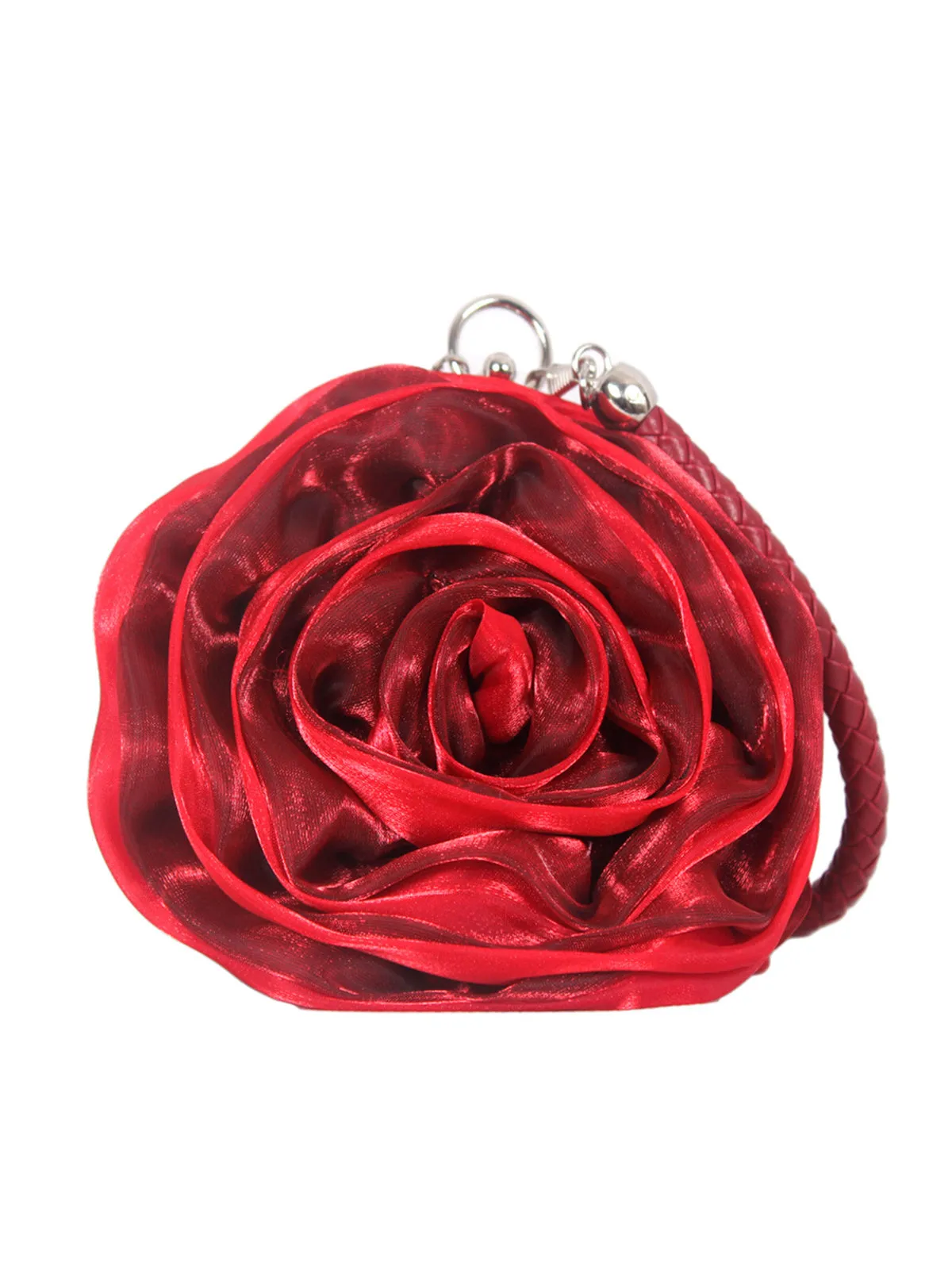 Silk 3D Flower Vintage Handbag sold by Retro Stage product image thumbnail 4