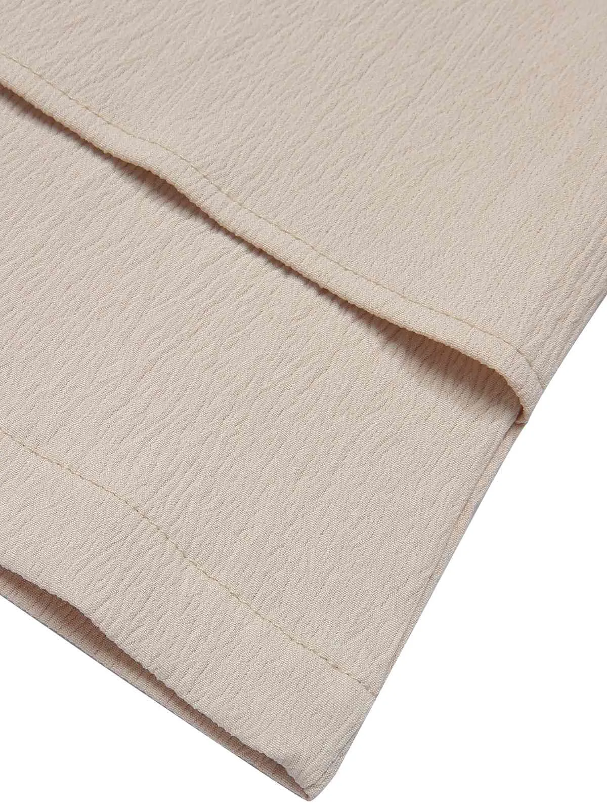 Beige 1950s Solid V-Neck Sleeveless Romper sold by Retro Stage product image thumbnail 4