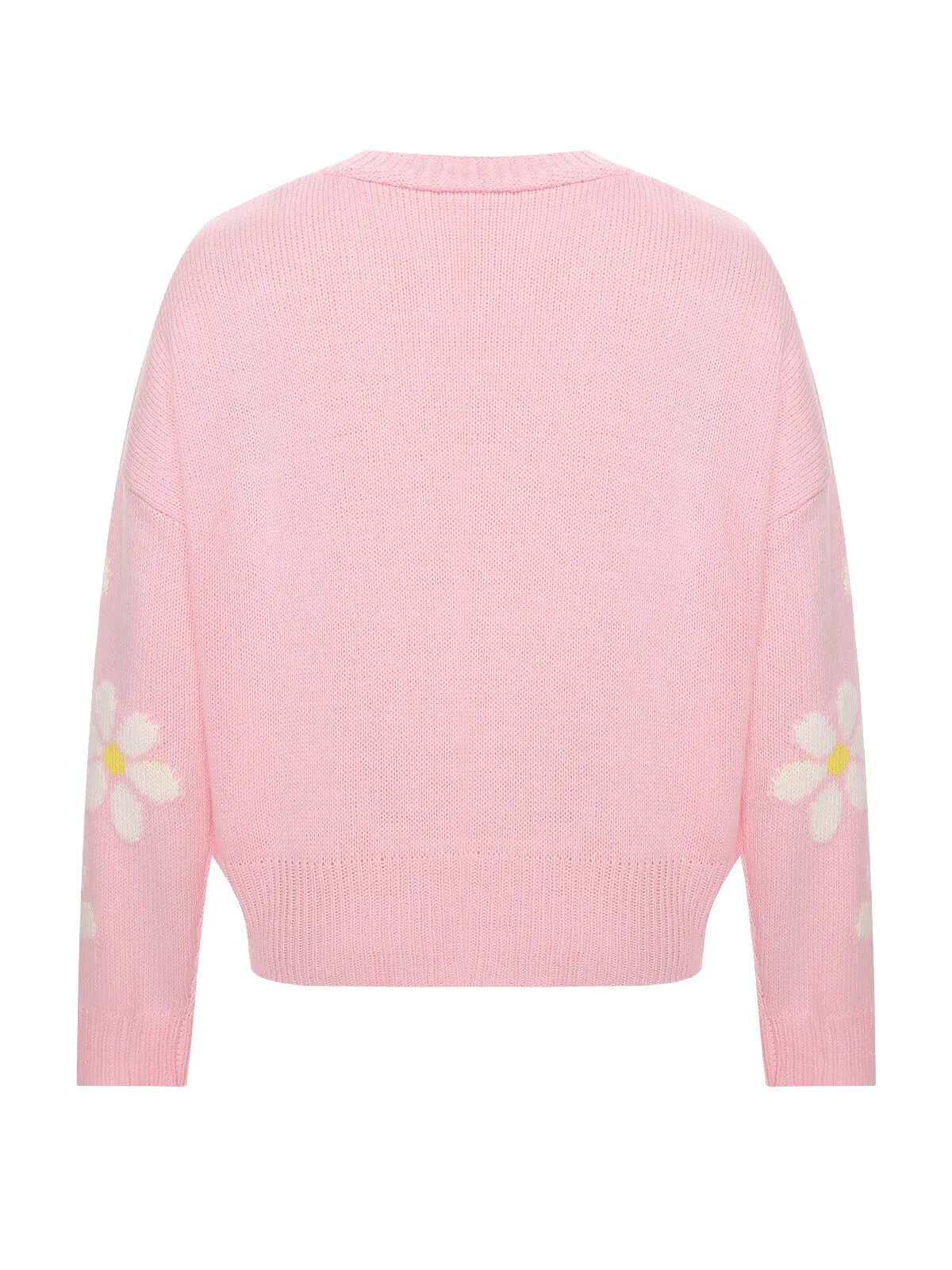 1960s Jacquard Floral Knitted Cardigan sold by Retro Stage product image thumbnail 3