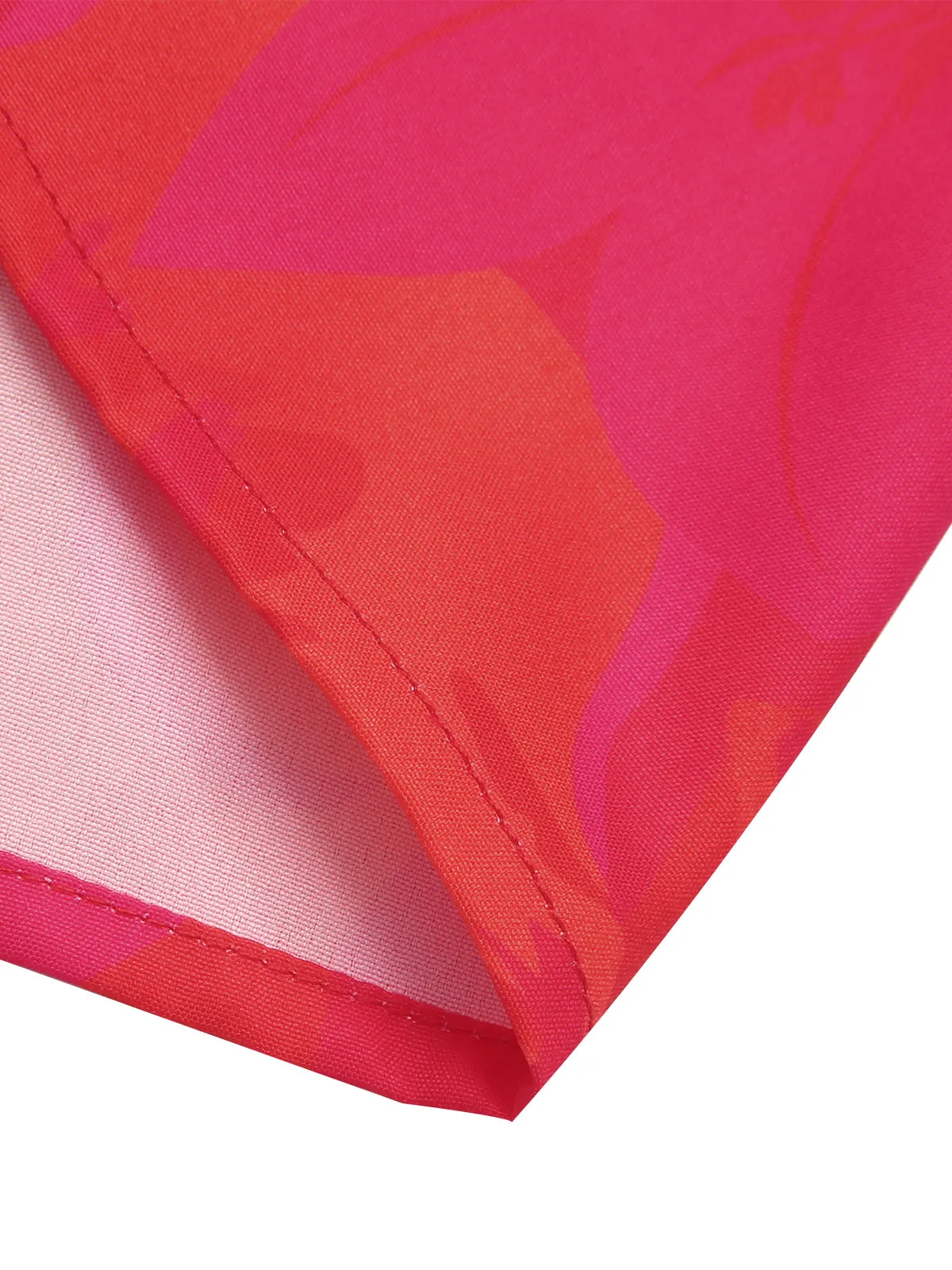 Rose Red 1950s Floral Backless Romper sold by Retro Stage product image thumbnail 4