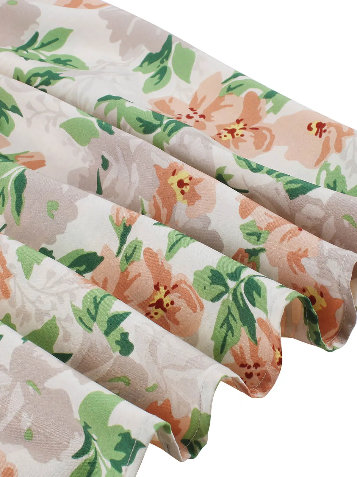 Multicolor 1950s Lace-Up Floral Dress sold by Retro Stage product image thumbnail 4