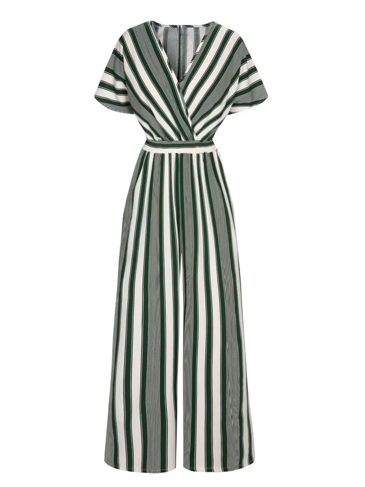 1970s V-Neck Contrast Stripes Jumpsuit sold by Retro Stage product image thumbnail 5