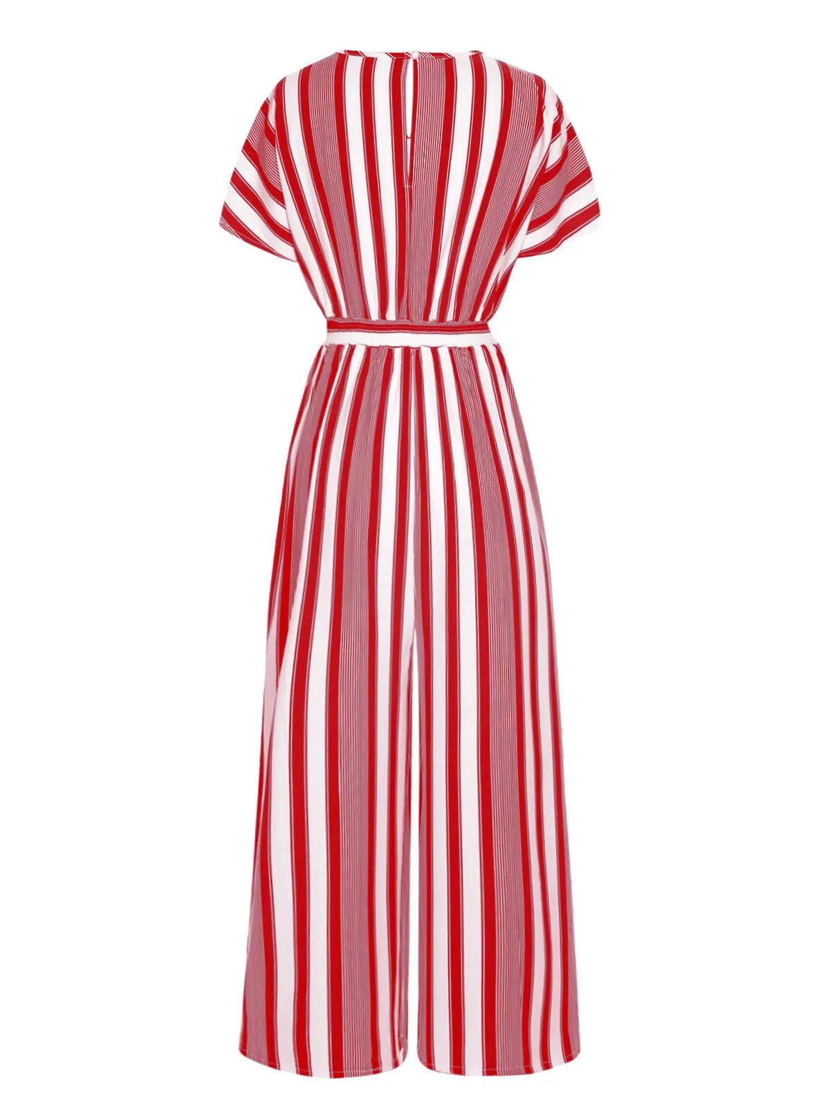 1970s V-Neck Contrast Stripes Jumpsuit sold by Retro Stage product image thumbnail 3