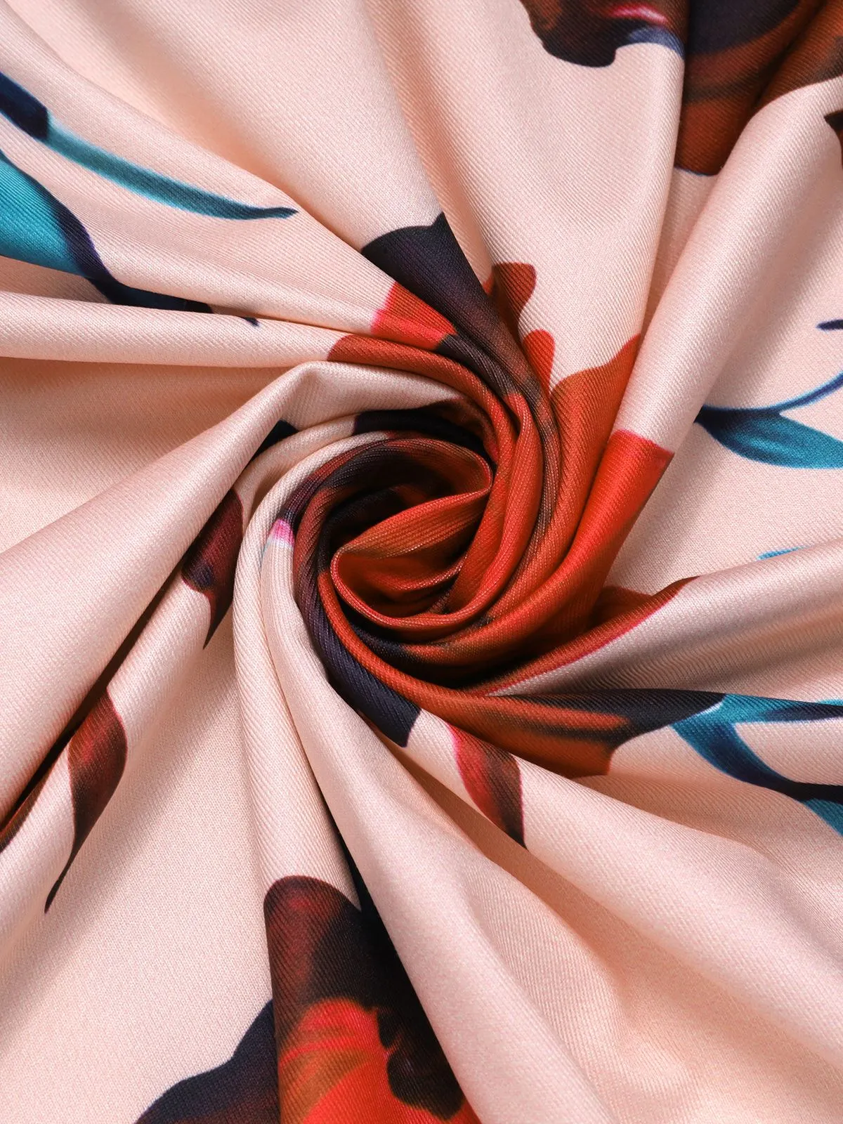 1970s Round Neck Floral Patchwork Dress sold by Retro Stage product image thumbnail 4