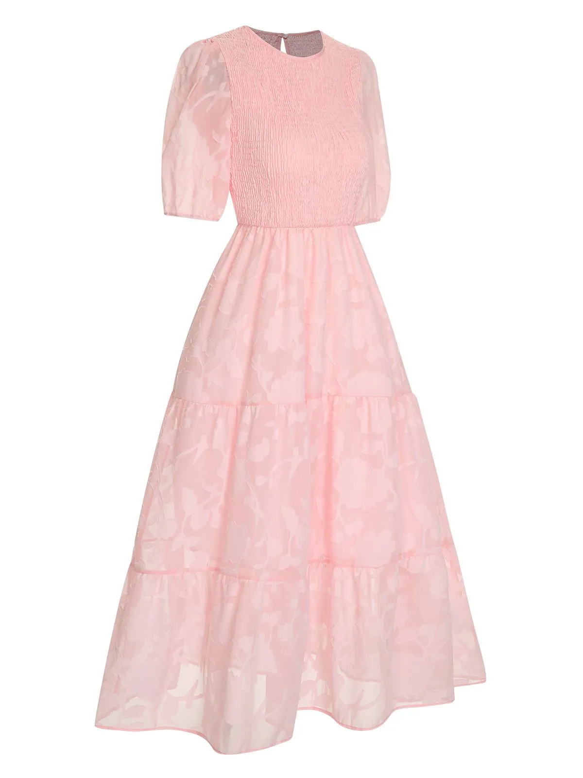 1930s Round Neck Puff Sleeve Wrinkle Dress sold by Retro Stage product image thumbnail 5