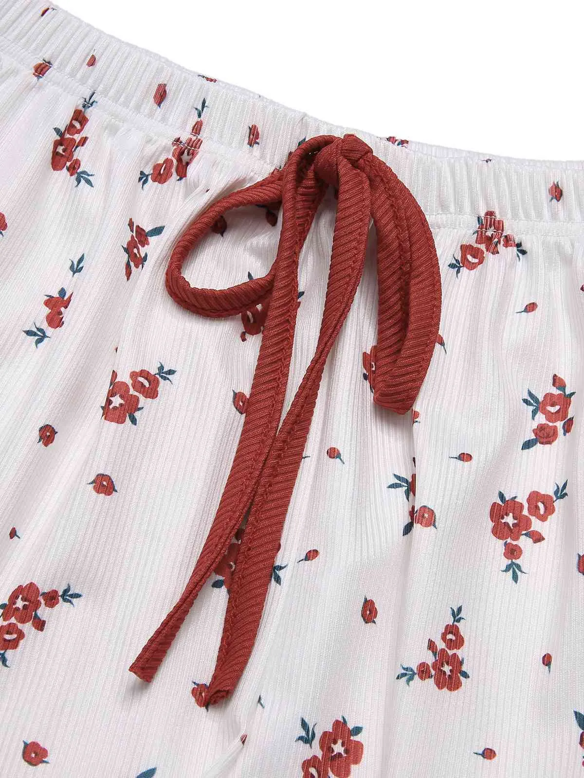 2PCS Wine Red 1950s Lace Straps Pajamas sold by Retro Stage product image thumbnail 4
