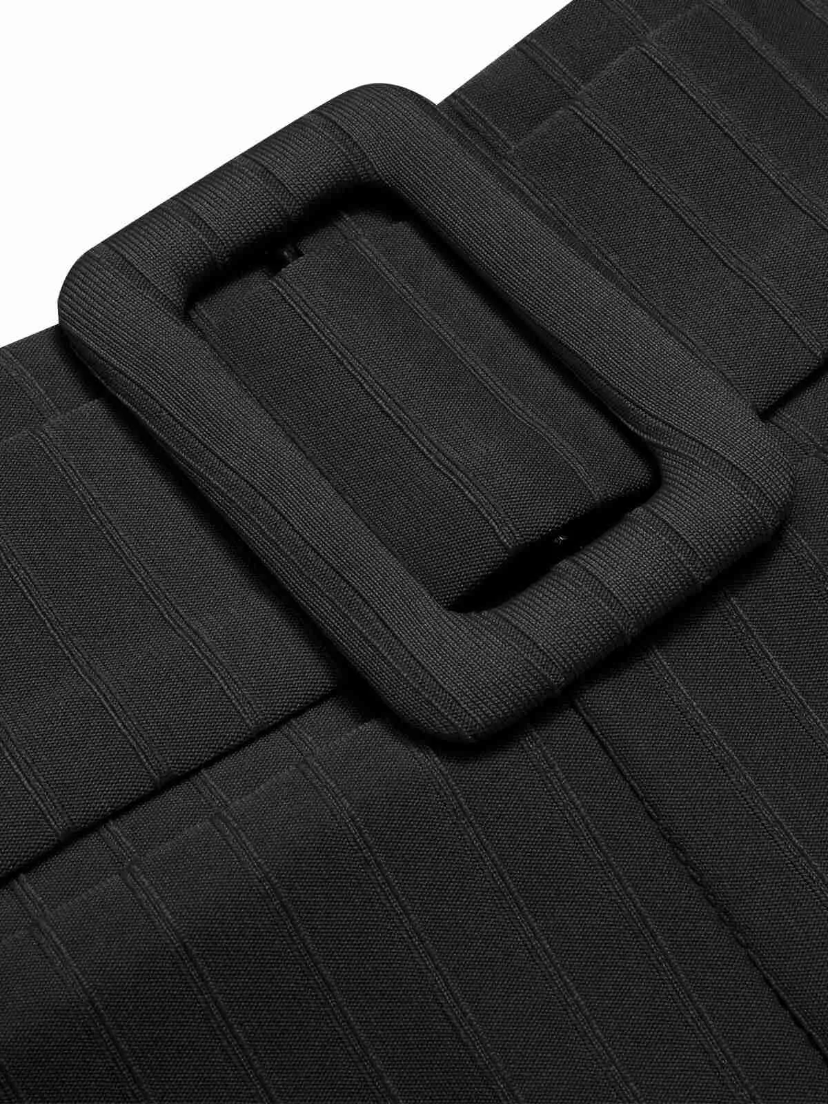 2PCS 1950s Solid Puff Sleeved Top & Shorts With Belt sold by Retro Stage product image thumbnail 5